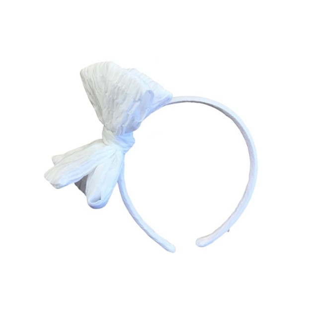 Diadema Fruncida Muselina Plisada
