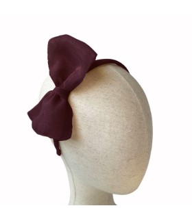 Diadema Lazo Organza Natural