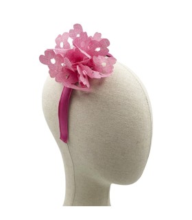 Diadema Pompon Lino Calado