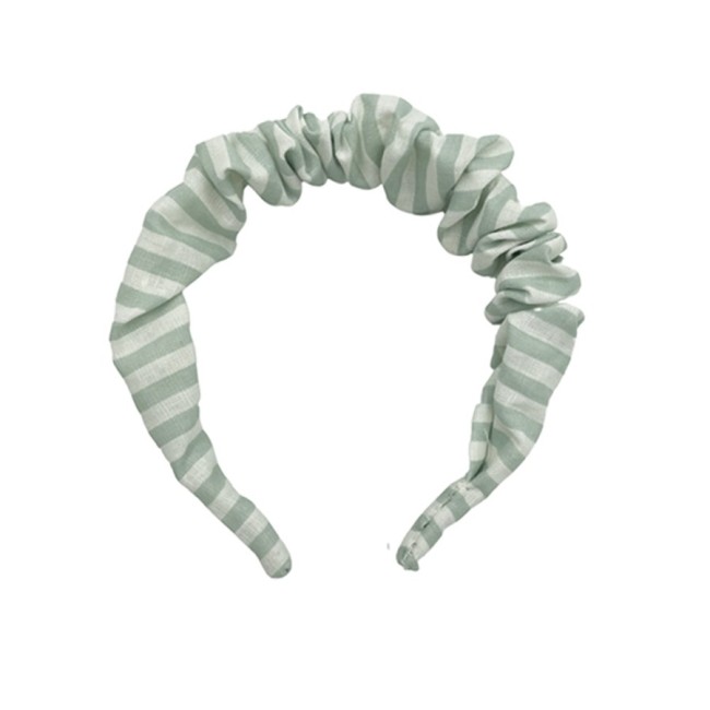 Diadema Fruncida Lino Rayitas