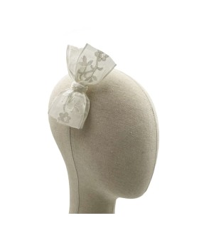 Pinza Lazo Flores Bordadas