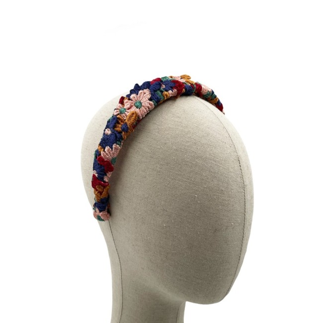 Diadema Flores Bordadas