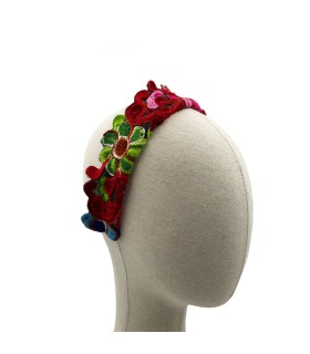 Diadema Galon Flores Bodadas