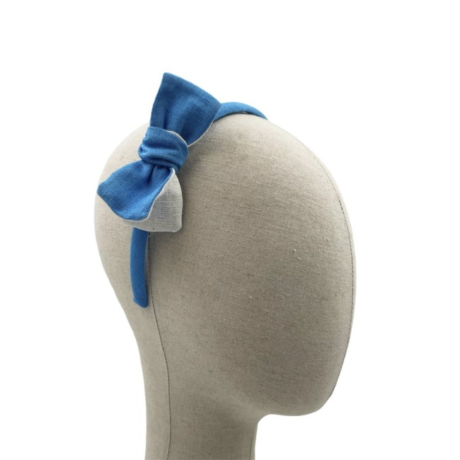 Diadema Lazo Nudo Lino Bicolor