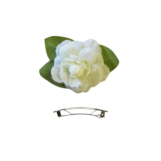 Pasador Camelia Blanca